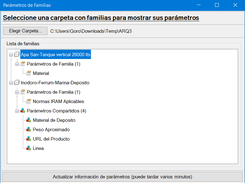 Pantalla principal de Family Parameters
