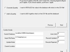 Selecting Import Mode