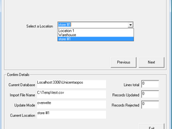 Selecting Destination Location