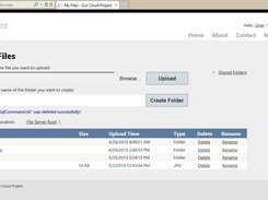 The "My Files" page