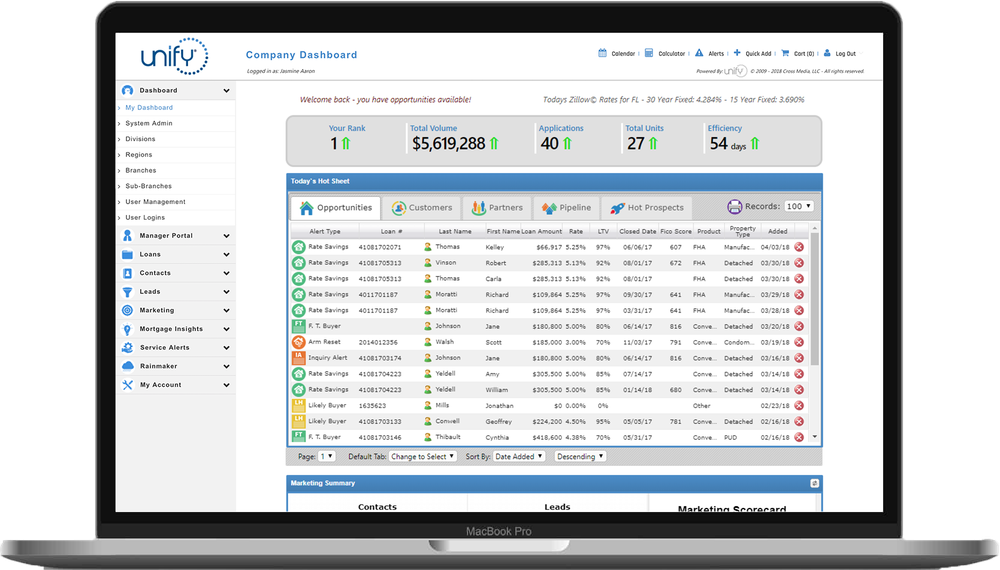 Unify CRM Screenshot 1