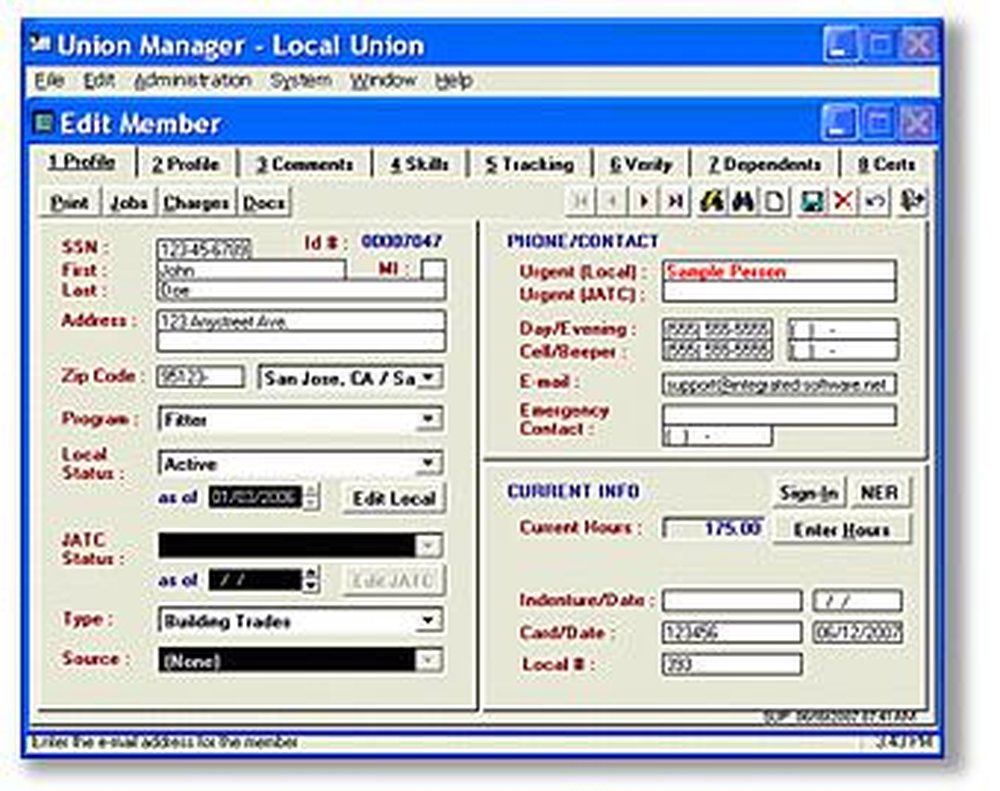 Union Manager Screenshot 1