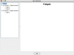 Screenshot of Quiz Selection Dialog