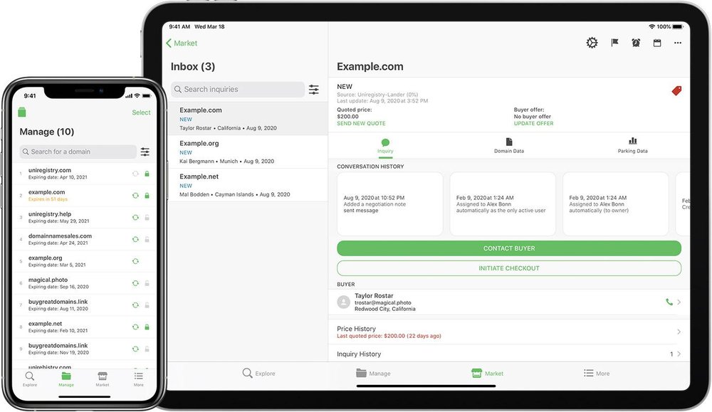 Uniregistry Screenshot 1