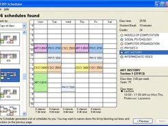Browsing possible schedules