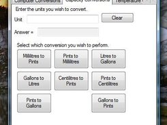 A Screenshot of Unit Converter 2.0.0