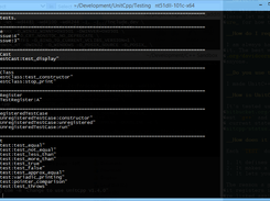 An example unit test menu