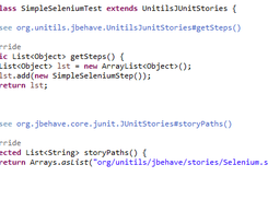 unitils-jbehave Screenshot 2