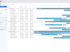 UnitLook project management dashboard featuring interactive Gantt charts for milestone tracking and resource scheduling.