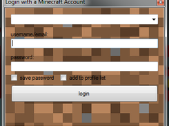 login dialog