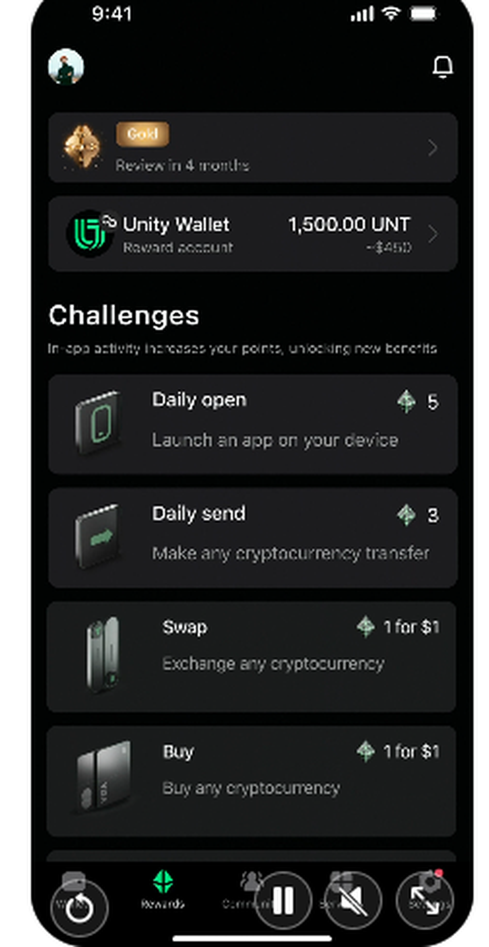 Unity Wallet Screenshot 1