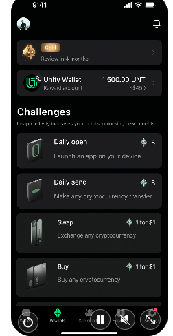 Unity Wallet Screenshot 1