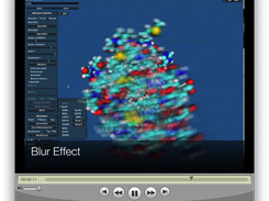 A screenshot from the UnityMol movie illustrating the blur effect.