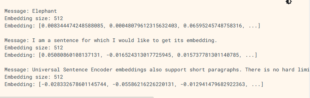 Universal Sentence Encoder Screenshot 1