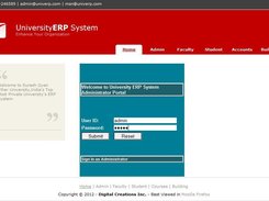 Admin Panel Home Page