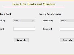 Search form of Books and members