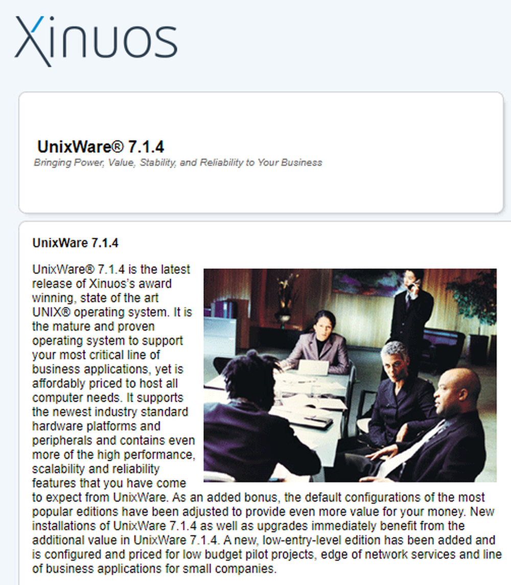 UnixWare Screenshot 1