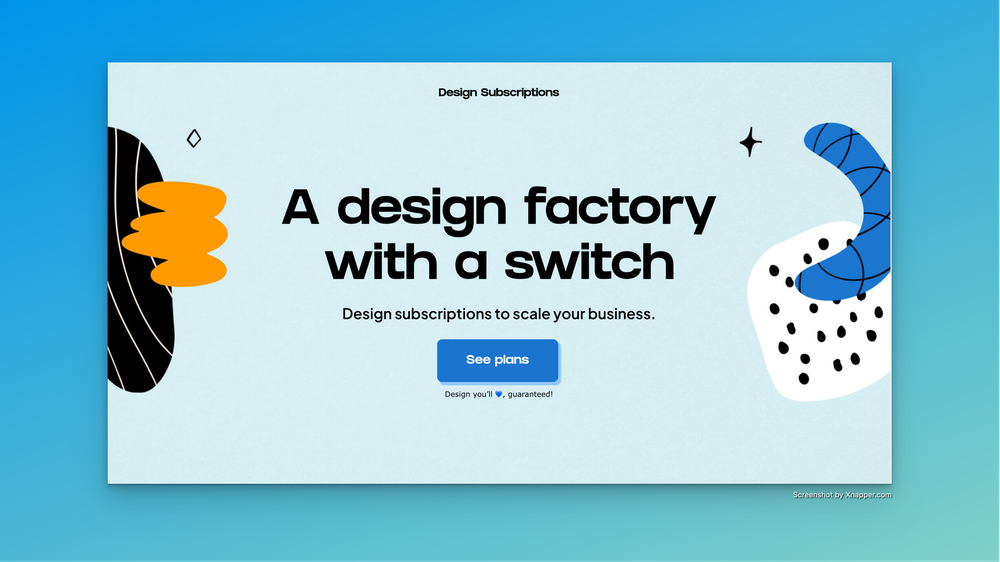 Website hero section