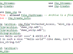 Source example using Zip.Create