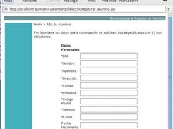 Registro de nuevo alumno
