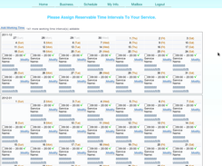 Manage table of reservable time