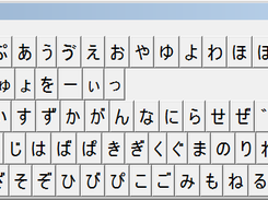 Uosk with hiragana characters table