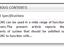 ASCOOS CMS Block:  Up Previous Contents  Screenshot 1