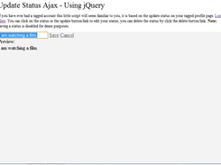 Update Status jQuery Ajax Screenshot 2