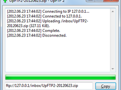 An example UpFTP 2.0 session