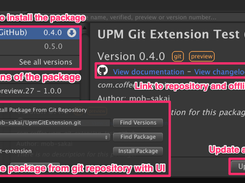 UPM Git Extension Screenshot 1