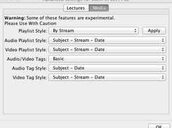 Modifying the Media Settings of the subject