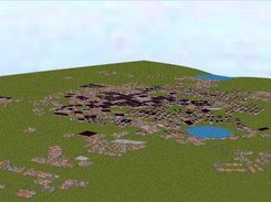 A generated city in 3D