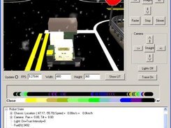 Simulator view of Snowstorm vehicle in Arda map