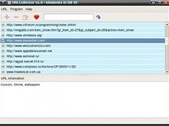 Main window of URLCollector v1.0