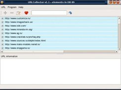 Main window of URLCollector v1.1
