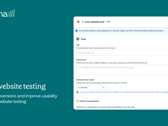 Live website testing: Boost conversions and improve usability.