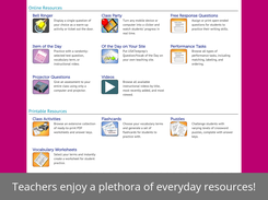 Teachers enjoy a plethora of everyday resources!