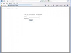 Login screen