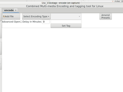 Encoding entry screen