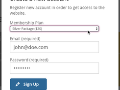 Sample registration form