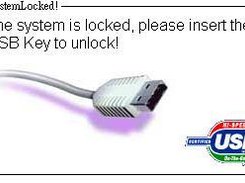 The dialog shown when your PC is locked by USL