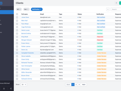 Interface of UTIP CRM
