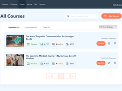 Create Courses