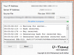 File splitting process on client side