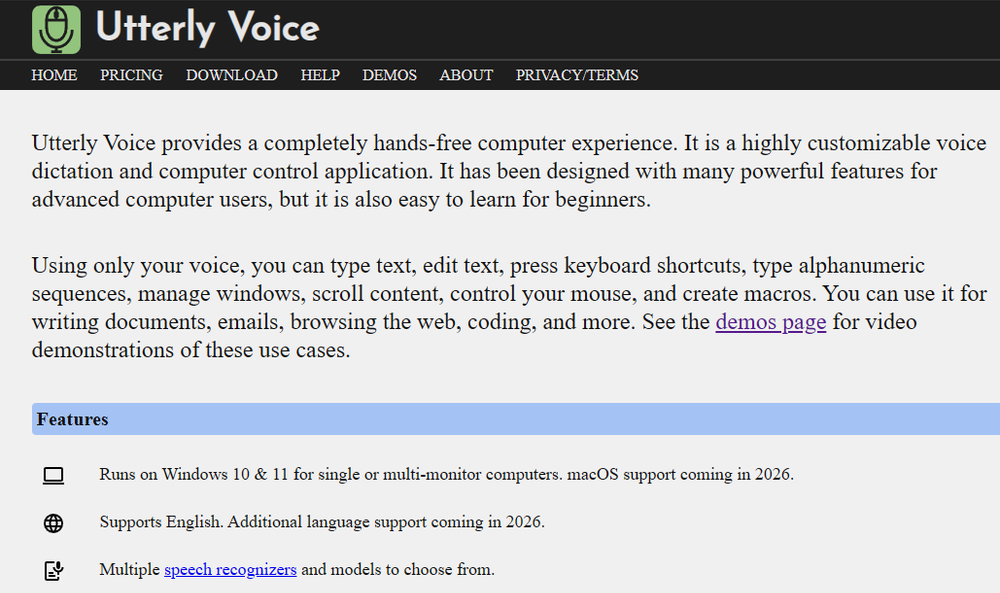 Utterly Voice Screenshot 1