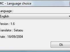 Language selection window