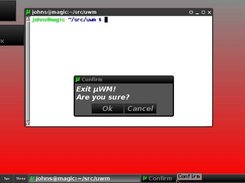 µwm version 0.30 with rxvt and exit confirm window