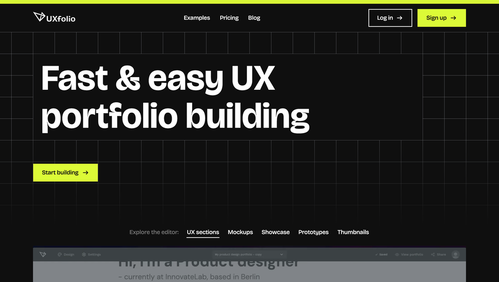 UXfolio Screenshot 1