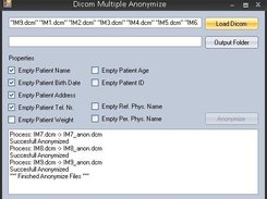 Dicom Multiple Anonymizer interface