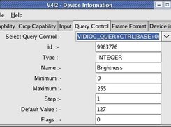 This gives webcam Query Control ioctl information